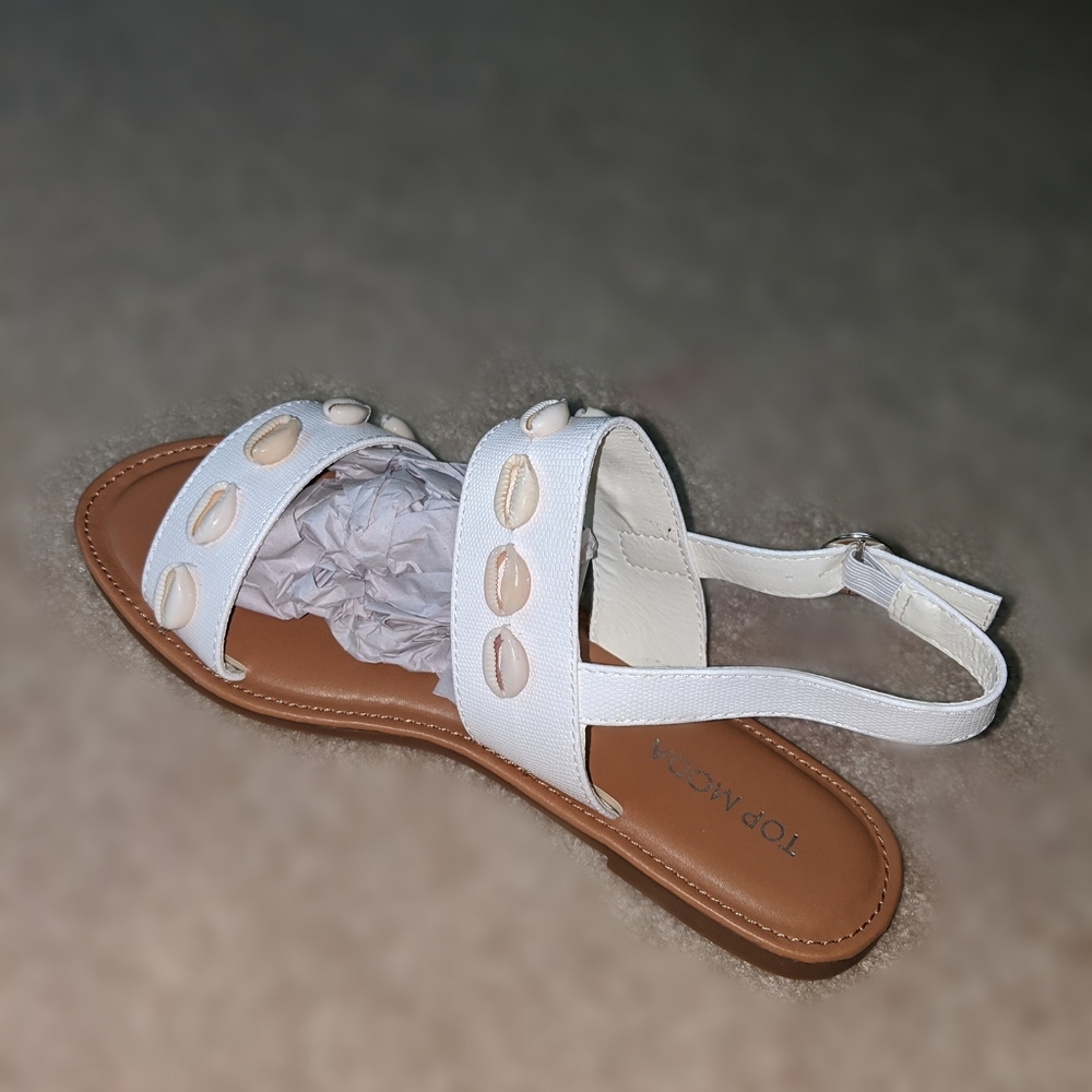 Sea Shell white double strap sandals - Picture 5 of 10